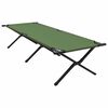 vidaXL Folding Camping Bed Manual 2 pcs Green 82.68 x 31.50 x 18.11 in