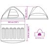 vidaXL Family Tent Dome 6-Person Camouflage Waterproof