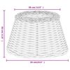 vidaXL Lamp Shade Brown &Oslash;19.7"x11.8" Wicker