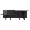 vidaXL Coffee Table Set of 2 High gloss gray Engineered wood