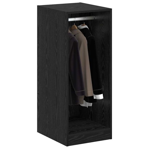 vidaXL Wardrobe with Shelf Black oak 41 x 48 x 102 cm Engineered wood