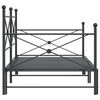 vidaXL Daybed With Trundle Black Steel 39.4 x 78.7 in