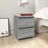 vidaXL Bedside Cabinet Set of 2 Grey sonoma Engineered wood