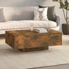 vidaXL Coffee Table Smoked Oak Engineered Wood 33.5 x 21.7 x 12.2 in