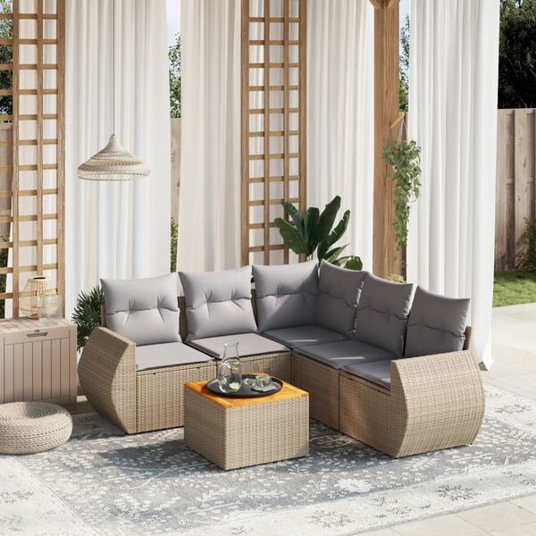 vidaXL Garden Sofa Set Beige