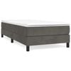 vidaXL Bed Frame Dark Gray Velvet (100% polyester), plywood, engineered wood