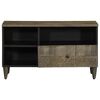 vidaXL TV Cabinet Black Solid mango wood, engineered wood Standard