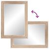 vidaXL Bathroom Mirror Bleached wood and clear glass Solid mango wood, glass