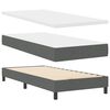 vidaXL Box Spring Bed with Mattress Dark gray 39.4" x 78.7