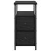 vidaXL Bedside Cabinet Black oak 30 x 60 x 60 cm Engineered wood