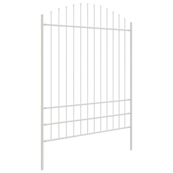 vidaXL Garden Fence 3 pcs White 66.93 x 88.58 in Powder-Coated Steel