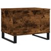 vidaXL Coffee Table Smoked Oak Engineered Wood, Metal Medium Storage