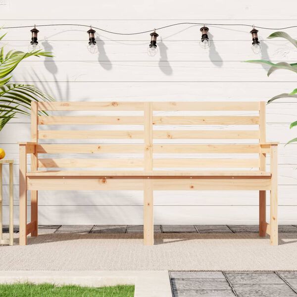 vidaXL Garden Bench Natural (untreated) Solid pine wood Standard Size