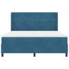 vidaXL Box Spring Bed with Headboard Blue 70.9" x 78.7" Velvet