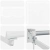 vidaXL Retractable Awning Manual White 137.80" x 98.43" fabric