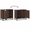 vidaXL Bathroom Sink Cabinet Brown oak Engineered wood and metal Medium