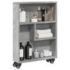 vidaXL Narrow Storage Trolley Concrete Grey Engineered Wood Narrow
