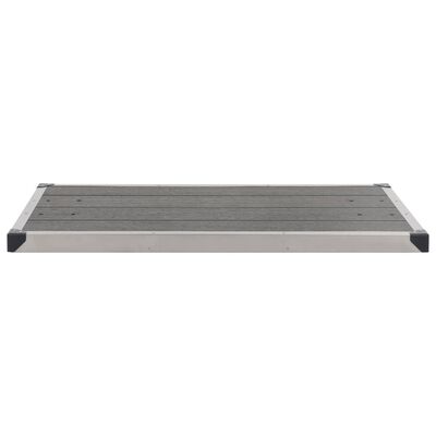 vidaXL Outdoor Shower Tray WPC Stainless Steel 43.3"x24.4" Gray