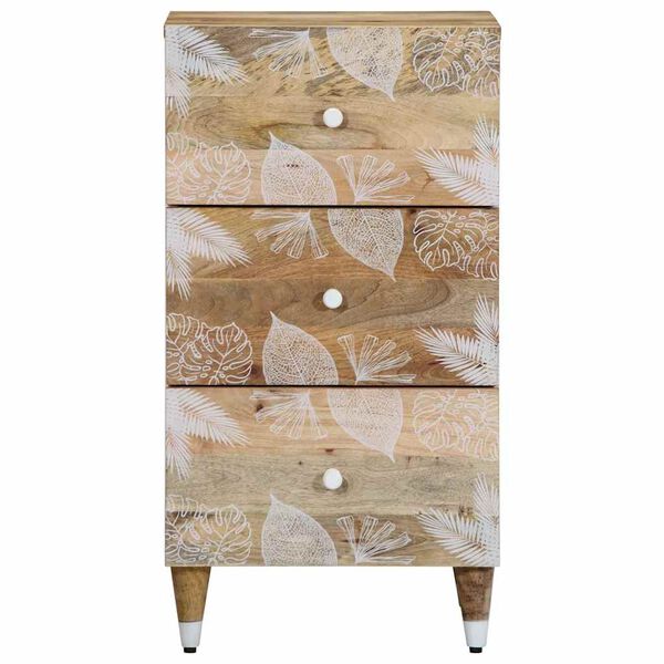 vidaXL Sideboard Natural Mango with White