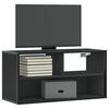 vidaXL TV Cabinet Black Engineered wood and metal Medium TV Cabinet