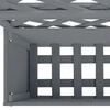 vidaXL Trellis Planter Set of 2 Grey Wood plastic composite Large