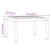 vidaXL Garden Coffee Table Black and Brown Powder-coated aluminum