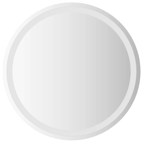 vidaXL LED Bathroom Mirror Transparent Glass 23.6 in diameter