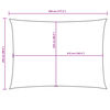 vidaXL Sunshade Sail Oxford Fabric Rectangular 8.2x14.8' Cream