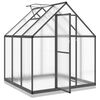 vidaXL Greenhouse Anthracite Aluminum, Polycarbonate, Galvanized Steel