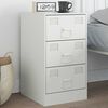 vidaXL Bedside Cabinet White Cold-rolled steel Medium Bedside Cabinet