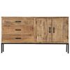 vidaXL Sideboard Natural Wood Solid Mango Wood Medium Sideboard