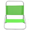 vidaXL Beach Chair Set of 2 Green Oxford fabric with PE coating, steel
