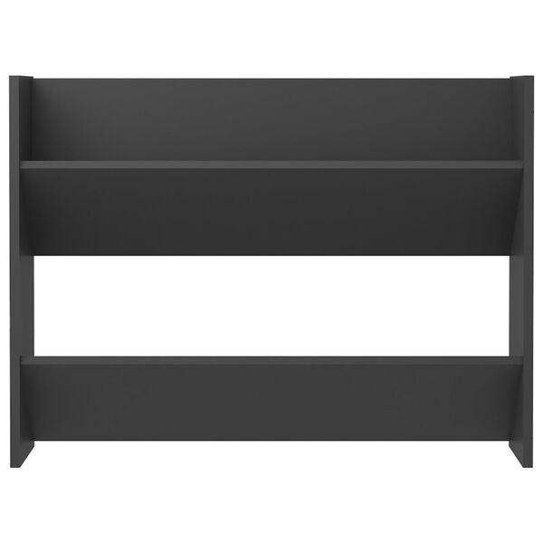 vidaXL Wall Shoe Cabinet Grey Engineered Wood Medium Wall Mounting