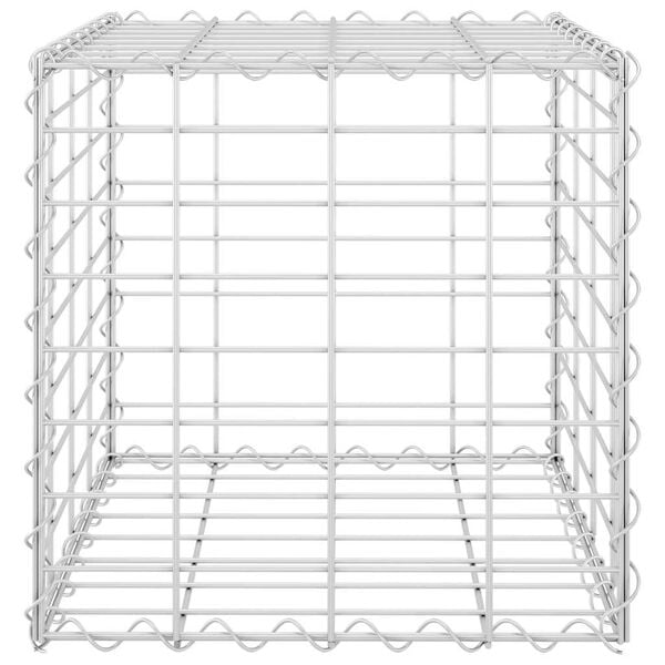 vidaXL Gabion Raised Bed Silver Steel Wire 15.7x15.7x15.7 in Durable