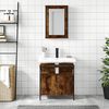 vidaXL Bathroom Furniture Set Smoked Oak
