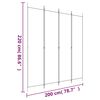 vidaXL 4-Panel Room Divider White 78.7"x86.6" Fabric