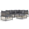 vidaXL Garden Lounge Set Charcoal Poly rattan Large Modular