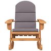 vidaXL Rocking Chair Dark grey and Natural wood