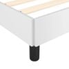 vidaXL Bed Frame With Headboard White Faux leather, plywood, engineered wood