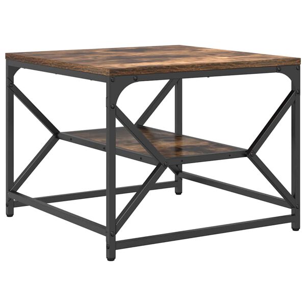 vidaXL Coffee Table Smoked oak 51 x 50 x 40 cm