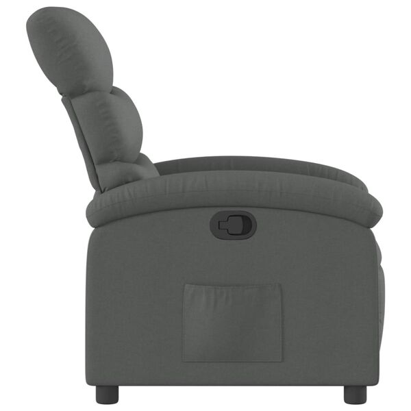 vidaXL Recliner Chair Dark Gray 100% polyester, metal, plywood Medium