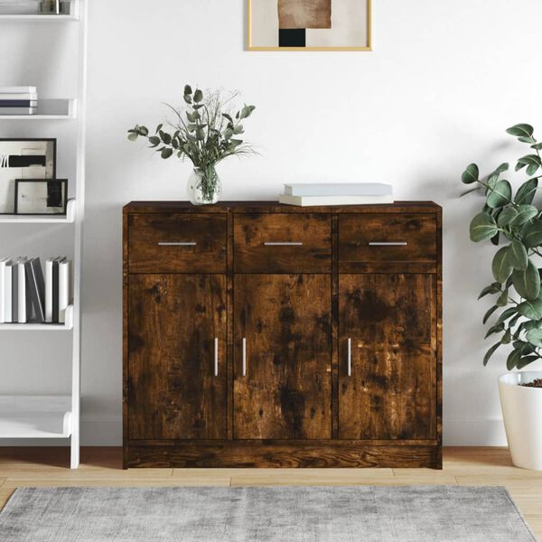 vidaXL Sideboard Smoked oak Engineered wood Medium Sideboard