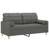 vidaXL 2-Seater Sofa Dark Grey Fabric (100% polyester), metal, textilene