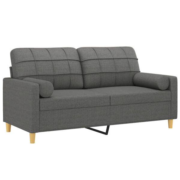 vidaXL 2-Seater Sofa Dark Grey Fabric (100% polyester), metal, textilene