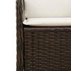 vidaXL Garden Bench Brown Poly Rattan
