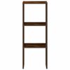 vidaXL Bookcase Smoked oak Engineered wood 11.8 x 11.8 x 31.5 in