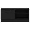 vidaXL TV Cabinet Black Oak 31.50 x 13.78 x 14.37 in Engineered Wood