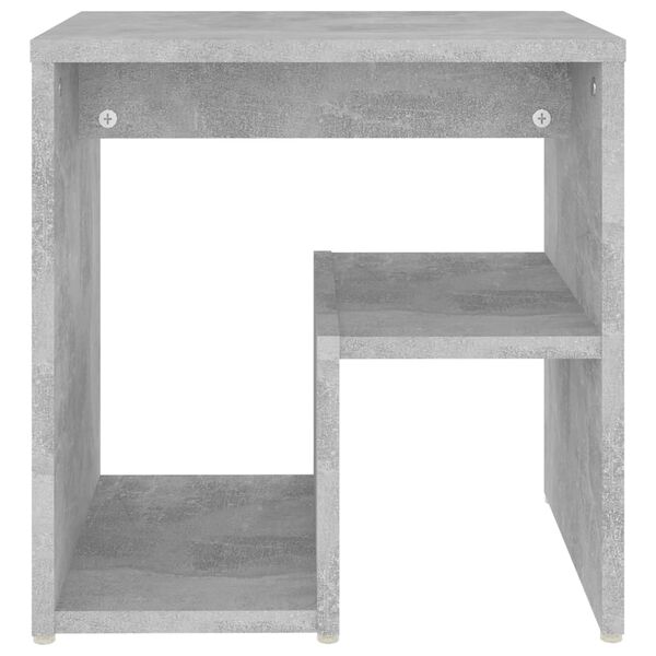 vidaXL Bed Cabinet Concrete grey Engineered wood 15.7 x 11.8 x 15.7 in