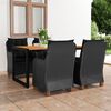 vidaXL 5 Piece Patio Dining Set Dark Gray