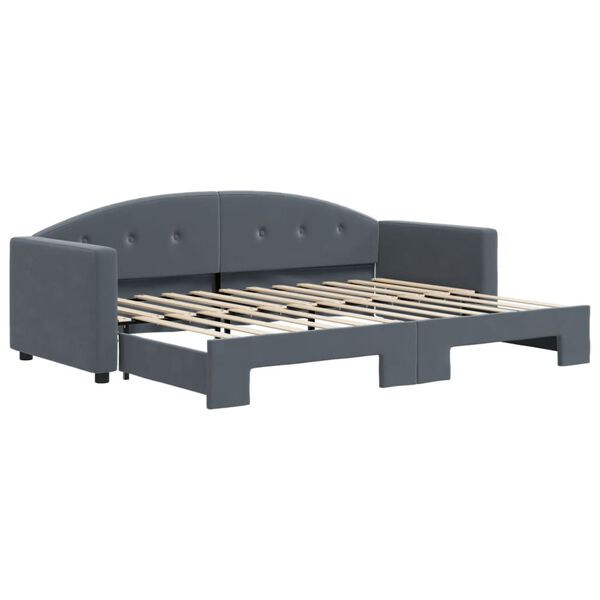 vidaXL Daybed With Trundle Dark Gray